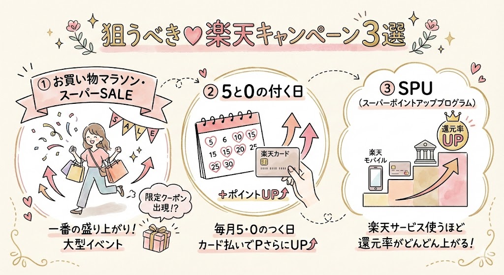 楽天市場の狙うべきキャンペーン