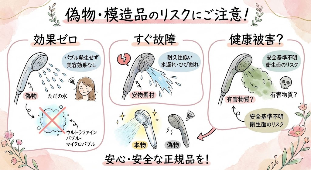 ファインバブルU偽物・模造品のリスク