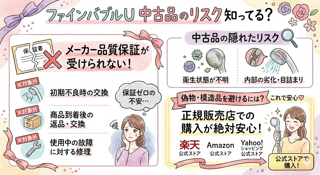 ファインバブルUの中古品リスク