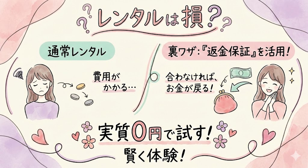 【レンタルは損？】「返金保証」を使って実質0円で試す裏ワザ