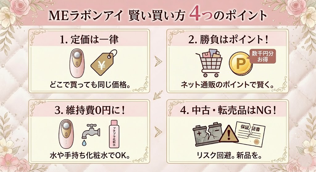 MEラボンアイを賢く買うための4つのポイント