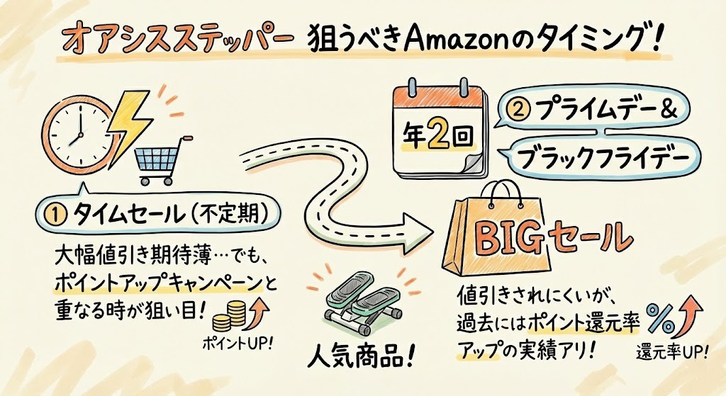 オアシスステッパー狙うべきタイミングは？