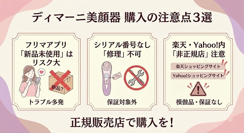 【偽物？】ディマーニ美顔器を買うときの注意点3つ
