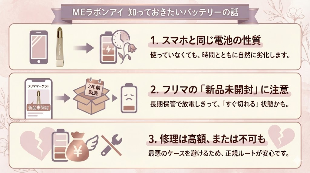 バッテリー寿命の懸念（すぐ切れる・充電できない）