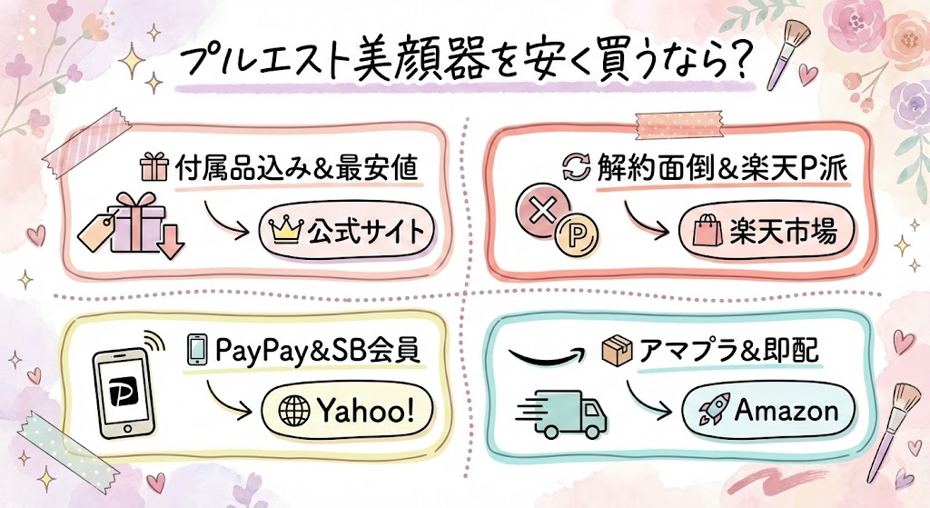 プルエスト美顔器を安く買うなら？