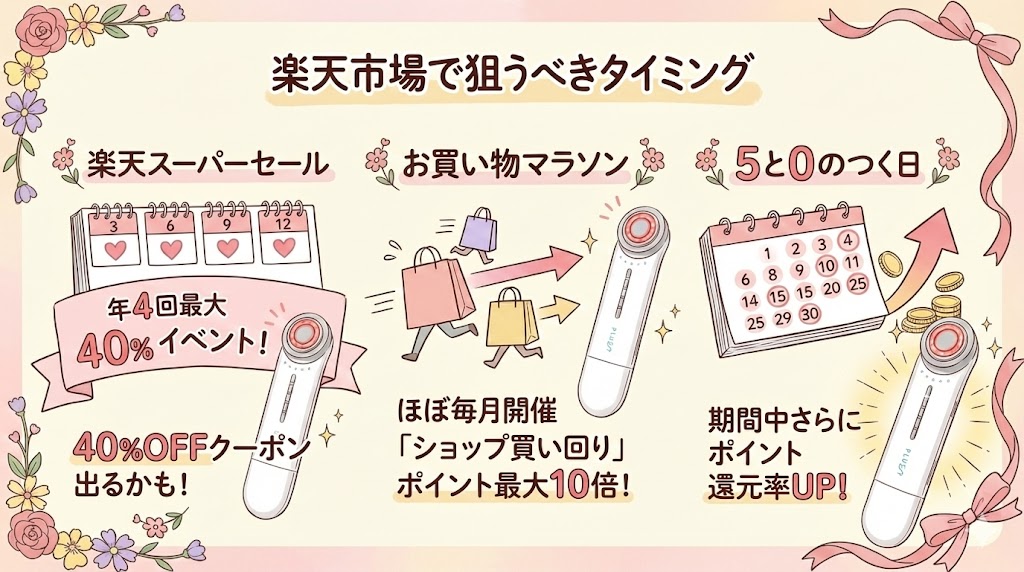 プルエスト美顔器楽天市場でえらうべきタイミング
