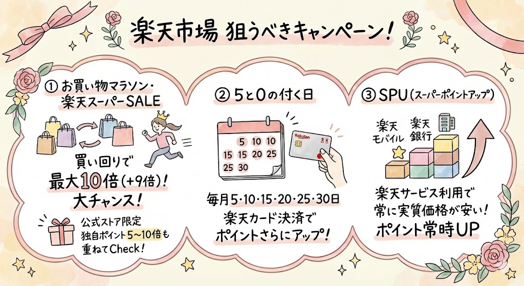 楽天市場狙うべきキャンペーン