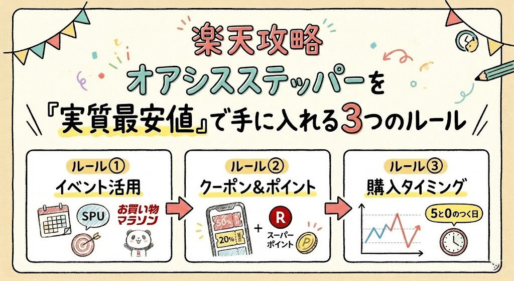 【楽天攻略】オアシスステッパーを「実質最安値」で手に入れる3つのルール