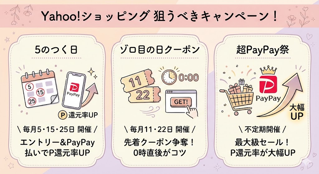 Yahoo!ショッピング狙うべきキャンペーン