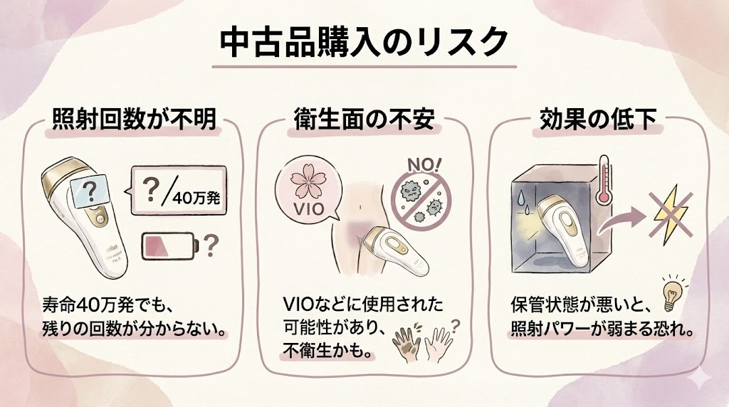 ブラウン脱毛器中古購入のリスク