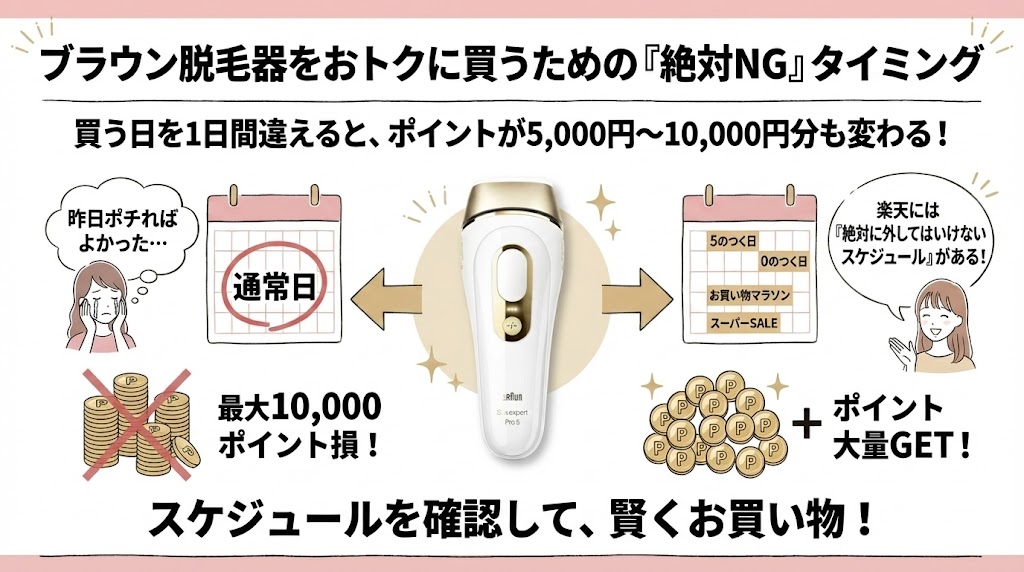 ブラウン脱毛器をお得に買うためのNGタイミング