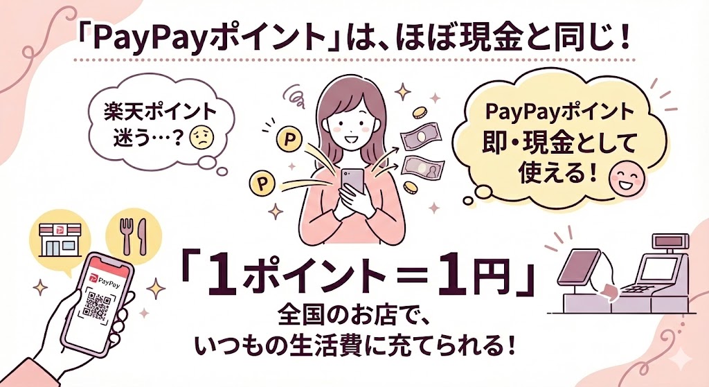 PayPayポイントはほぼ現金と同じ